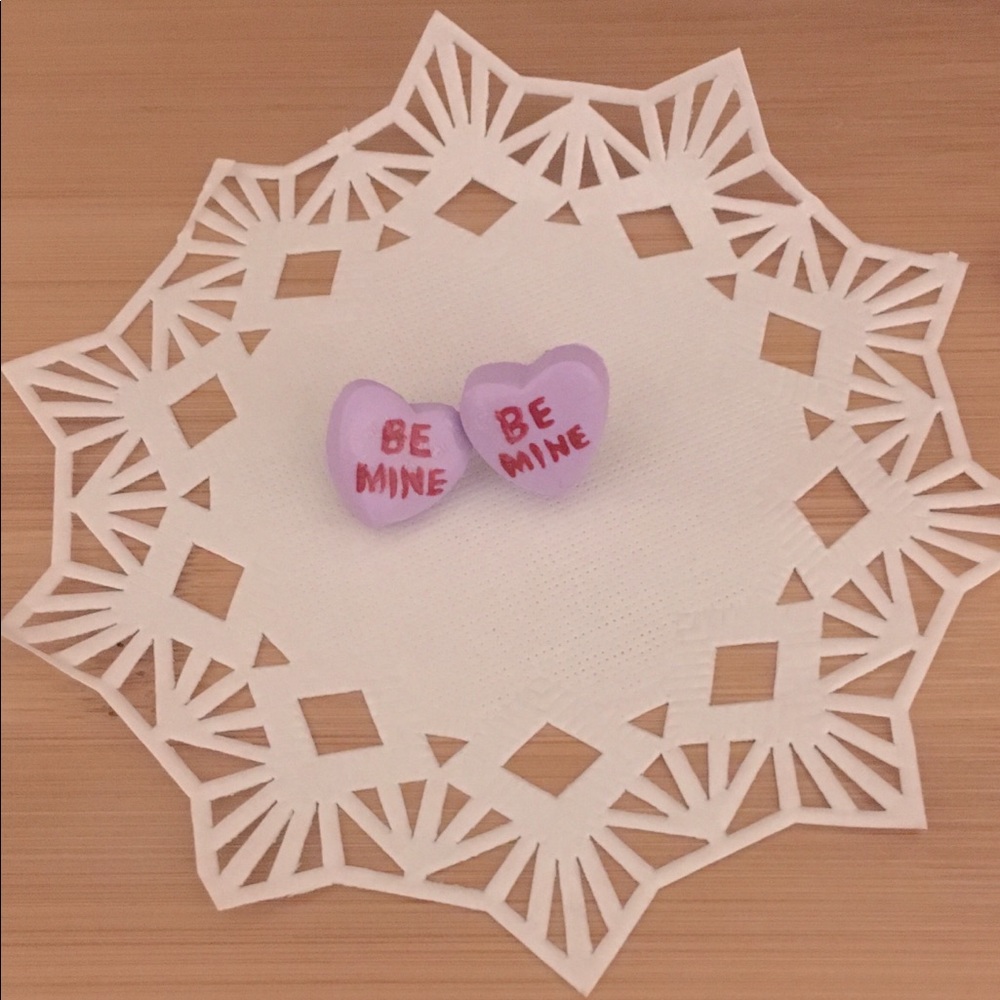 Valentine’s Day conversation heart earrings